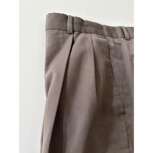 Louis Raphael Rosso Red‎ Men's Dress Pants 34x29 Brown Pleated Slacks.     3945